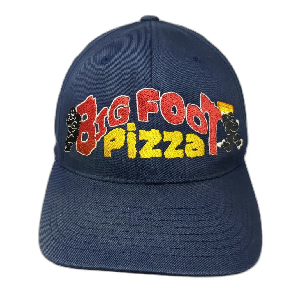 Port Authority Baseball Cap Blue XL Bigfoot Pizza Hut Promo Flexfit Graphic Hat